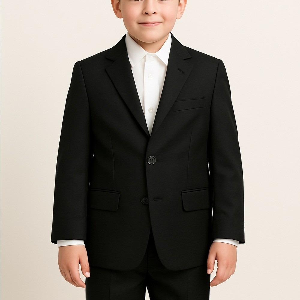 Chaps Boys Black Blazer Size 18, black two button blazer, classic design‎